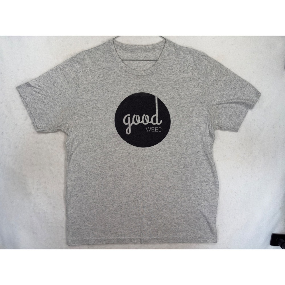 Good Weed Small Batch No-Till Graphic T-Shirt Gray Short Sleeve Crew Neck XL 420